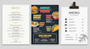 design a professional restaurant menu