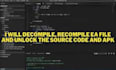 decompile your ea file unlock the source code remove license add security