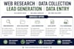 do web research, data collection, lead generation and data entry