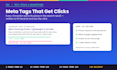 write SEO optimized meta titles and descriptions for your website