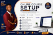 setup online courseson learndash,kajabi,thinkfic,mightynetwork,learnworlds,podia