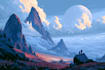 do fantasy landscape illustrations