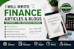 write engaging finance blogs