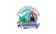 design amazing fast squatch running logo