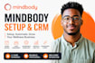 setup mindbody CRM, automation, booking system