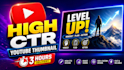 create high CTR youtube thumbnails in 3 hours