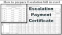 prepare excalation payment certificate epc
