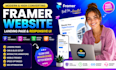 design a modern framer website, landing page and responsive UI