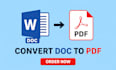 convert doc or docx files into professional PDF documents