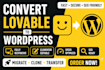 convert lovable ai website to wordpress elementor, lovable to wordpress