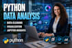 do deep data analysis, data visualization data cleaning using python in 24 hours