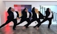 do viral tiktok dance video, shuffle dance, line dance, challenge group dancer
