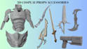design 3d cosplay props 3d weapon cosplay armor accessories for 3d printing