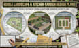 do edible landscape design, kitchen garden layout plan and raised bed design