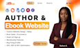 design author website, book author website, ebook website, author landing page