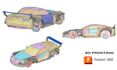 model and render 3d printable car body kit in fusion360