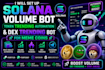 setup solana volume bot, token trending, dex trending bot on memes coin