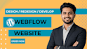 develop, redesign webflow website design, figma to webflow business website