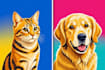 draw your cat dog or your pet into vector pop art portrait