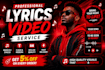 create animated lyrics music video, motion lyrics video