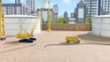 create 3d construction site animation, heavy machinery civil engineering process