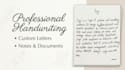 handwrite notes and letters professionally