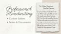 do neat and beautiful plain handwritten letters and notes