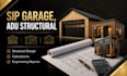 sip garage, adu structural design calculations, cabin and tiny house reports