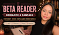 beta read your romance book