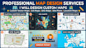 design custom vector maps, gis maps, svg, site plans, and location maps