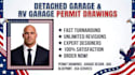 create detached garage and rv garage permit drawings