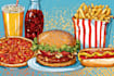 make a food pop art illustration