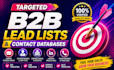 build targeted b2b lead list and contact databases for prospecting
