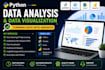 do python data analysis, data visualization and automation