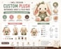 design custom plush reference sheet tech pack stuffed animal toy and ych concept