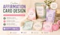 design christian affirmation card or scripture flashcards and prayer journal
