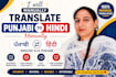 translate punjabi to hindi manually