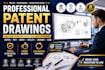 create patent drawings utility patent design patent