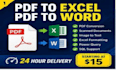 excel excel data entry, power query, sql queries, PDF excel