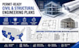 create permit ready civil and structural building plans for texas, florida