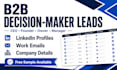 build targeted b2b decision maker leads with work emails