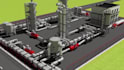 create 3d industrial piping process animation and  pipeline plant visualization