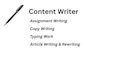 do typing and article rewriting