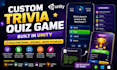 develop a custom trivia quiz game in unity