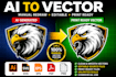 vectorize ai logo, image, mascot and artwork clean up into editable vector files