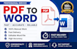 convert PDF to word manually