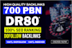 do high quality DR 80 SEO dofollow backlinks