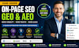 do onpage seo geo aeo service for wordpress shopify wix squarespace website