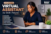 be your virtual assistance and data entry, canva, web resear