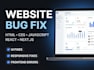 fix HTML CSS javascript react and nextjs website bugs
